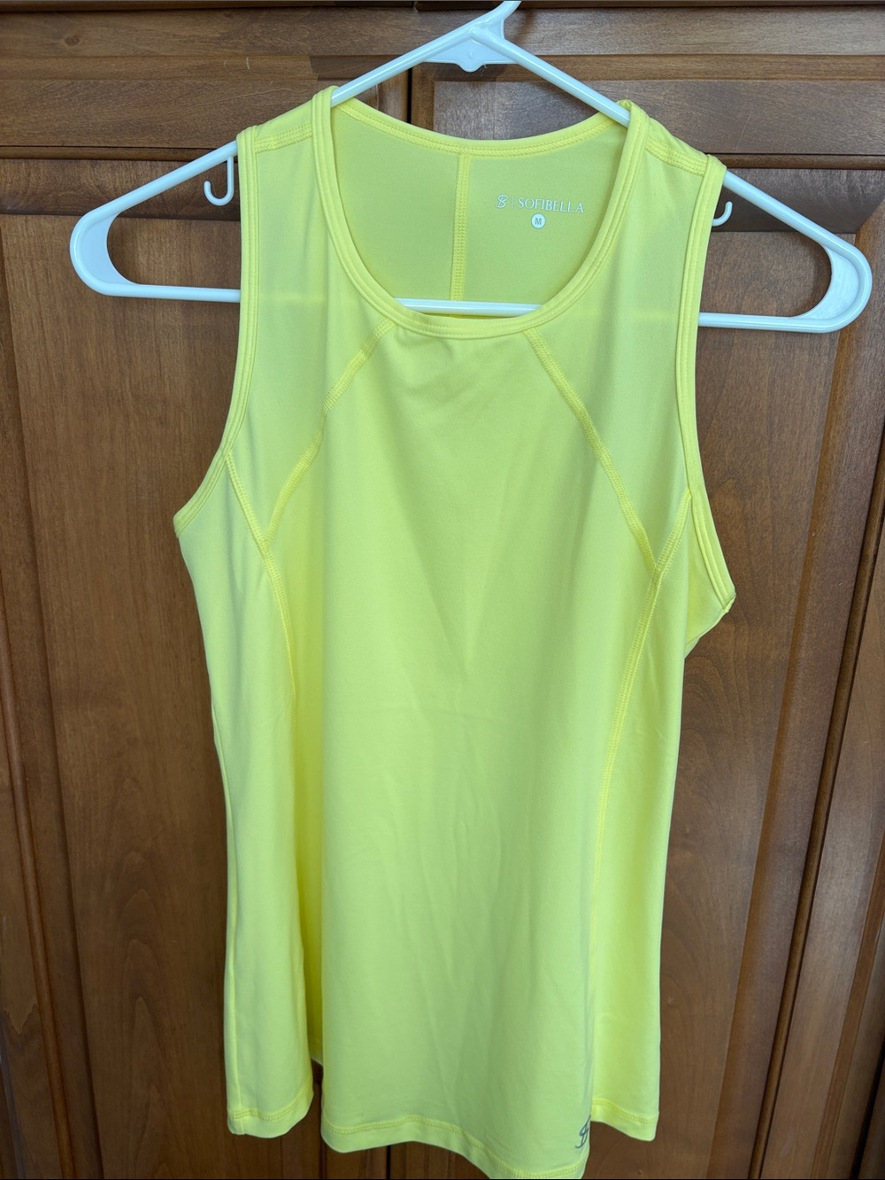 Sofibella Women's Yellow Athletic Tank Top